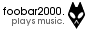 The foobar2000 logo and the text 'foobar2000 plays music